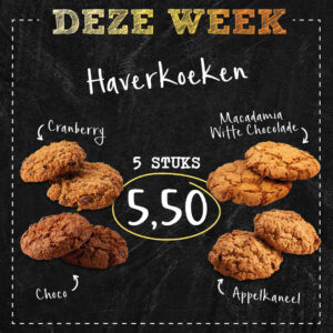 Haverkoeken 5 stuks 5,50.