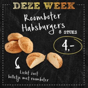 Roomboter habsburgers 8 stuks 4 euro.