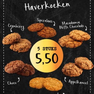 Haverkoeken 5 stuks 5,50.