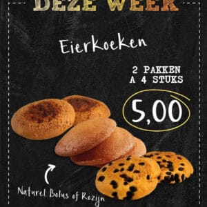 Eierkoeken 2 pakken van 4 stuks.