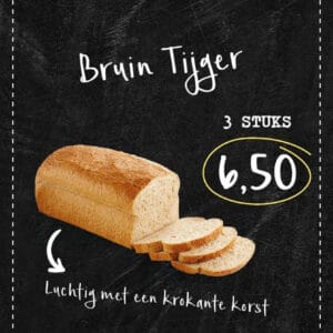 Bruin tijger 3 stuks 6,50.