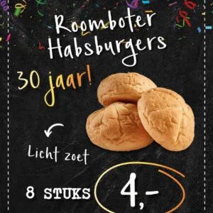 Roomboter habsburgers 8 stuks 4 euro.